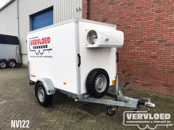 Koelaanhangwagen enkelasser 250x130x150cm